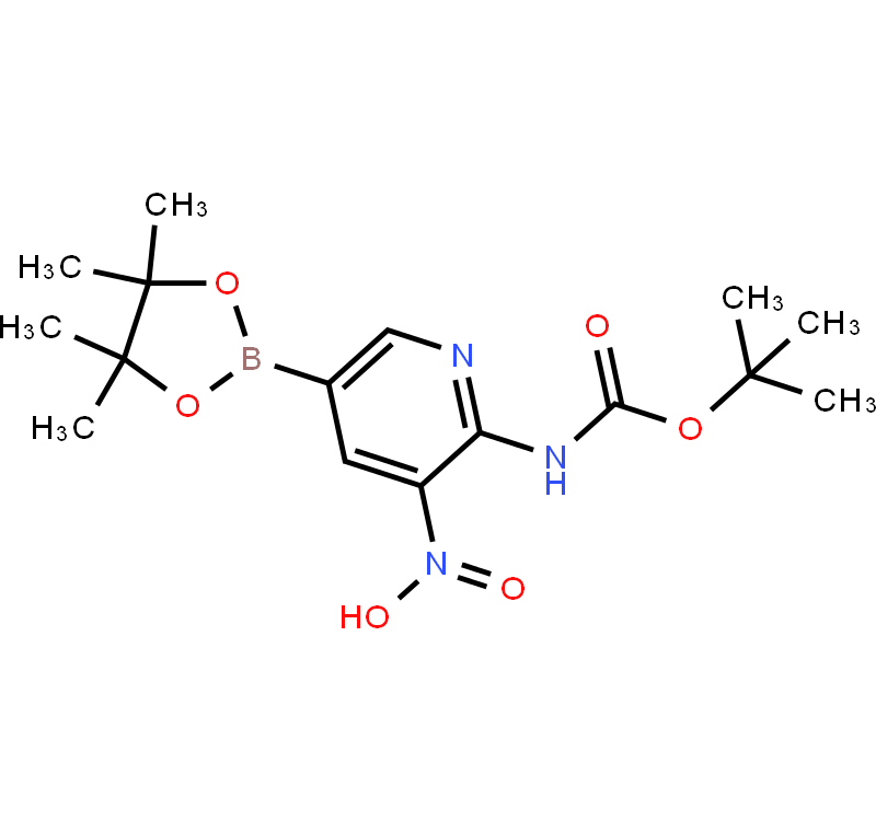 2-tert-Butyloxycarbonylamino-3-nitropyridine-5-boronic acid pinacol ester