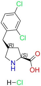 (2S,4R)-4-(2,4-dichlorobenzyl)pyrrolidine-2-carboxylic acid hydrochloride