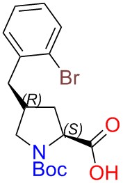(2S,4R)-4-(2-bromobenzyl)-1-(tert-butoxycarbonyl)pyrrolidine-2-carboxylic acid