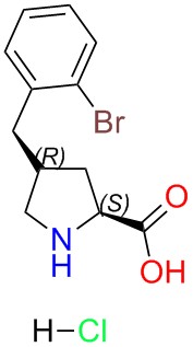 (2S,4R)-4-(2-bromobenzyl)pyrrolidine-2-carboxylic acid hydrochloride