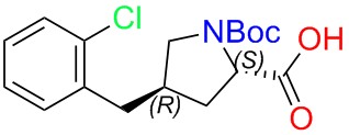 (2S,4R)-1-(tert-butoxycarbonyl)-4-(2-chlorobenzyl)pyrrolidine-2-carboxylic acid