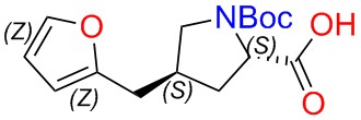 (2S,4S)-1-(tert-butoxycarbonyl)-4-(furan-2-ylmethyl)pyrrolidine-2-carboxylic acid