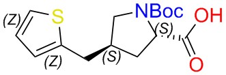 (2S,4S)-1-(tert-butoxycarbonyl)-4-(thiophen-2-ylmethyl)pyrrolidine-2-carboxylic acid