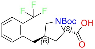 (2S,4R)-1-(tert-butoxycarbonyl)-4-(2-(trifluoromethyl)benzyl)pyrrolidine-2-carboxylic acid