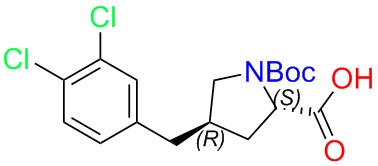 (2S,4R)-1-(tert-butoxycarbonyl)-4-(3,4-dichlorobenzyl)pyrrolidine-2-carboxylic acid