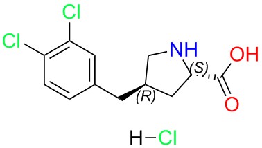 (2S,4R)-4-(3,4-dichlorobenzyl)pyrrolidine-2-carboxylic acid hydrochloride
