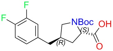 (2S,4R)-1-(tert-butoxycarbonyl)-4-(3,4-difluorobenzyl)pyrrolidine-2-carboxylic acid