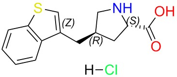 (2S,4R)-4-(benzo[b]thiophen-3-ylmethyl)pyrrolidine-2-carboxylic acid hydrochloride