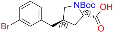 (2S,4R)-4-(3-bromobenzyl)-1-(tert-butoxycarbonyl)pyrrolidine-2-carboxylic acid