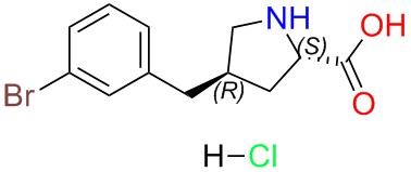 (2S,4R)-4-(3-bromobenzyl)pyrrolidine-2-carboxylic acid hydrochloride