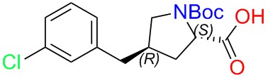 (2S,4R)-1-(tert-butoxycarbonyl)-4-(3-chlorobenzyl)pyrrolidine-2-carboxylic acid