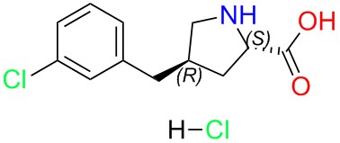 (2S,4R)-4-(3-chlorobenzyl)pyrrolidine-2-carboxylic acid hydrochloride