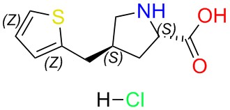 (2S,4R)-4-(thiophen-3-ylmethyl)pyrrolidine-2-carboxylic acid hydrochloride