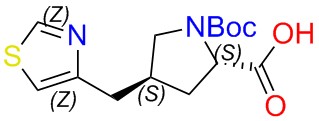 (2S,4S)-1-(tert-butoxycarbonyl)-4-(thiazol-4-ylmethyl)pyrrolidine-2-carboxylic acid
