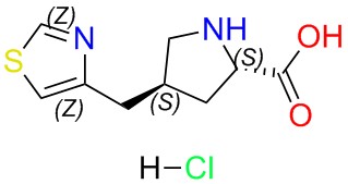 (2S,4S)-4-(thiazol-4-ylmethyl)pyrrolidine-2-carboxylic acid hydrochloride