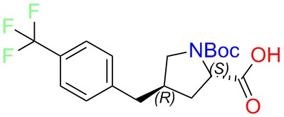 (2S,4R)-1-(tert-butoxycarbonyl)-4-(4-(trifluoromethyl)benzyl)pyrrolidine-2-carboxylic acid