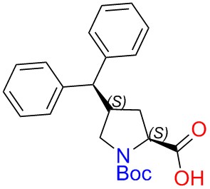 (2S,4S)-4-benzhydryl-1-(tert-butoxycarbonyl)pyrrolidine-2-carboxylic acid
