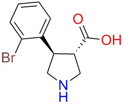 (+/-)-trans-4-(2-bromo-phenyl)-pyrrolidine-3-carboxylicacid