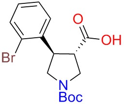 Boc-(+/-)-trans-4-(2-bromo-phenyl)-pyrrolidine-3-carboxylicacid