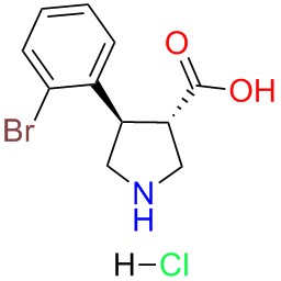 (+/-)-trans-4-(2-bromo-phenyl)-pyrrolidine-3-carboxylicacid-HCl