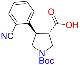Boc-(+/-)-trans-4-(2-cyano-phenyl)-pyrrolidine-3-carboxylicacid