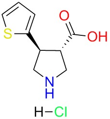 (+/-)-trans-4-(2-thienyl)-pyrrolidine-3-carboxylicacid-HCl