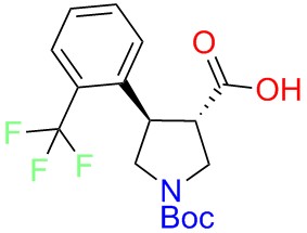 Boc-(+/-)-trans-4-(2-trifluoromethyl-phenyl)-pyrrolidine-3-carboxylicacid