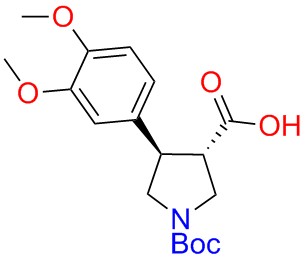 Boc-(+/-)-trans-4-(3,4-dimethoxy-phenyl)-pyrrolidine-3-carboxylicacid