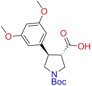Boc-(+/-)-trans-4-(3,5-dimethoxy-phenyl)-pyrrolidine-3-carboxylicacid