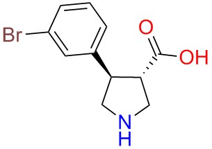 (+/-)-trans-4-(3-bromo-phenyl)-pyrrolidine-3-carboxylicacid
