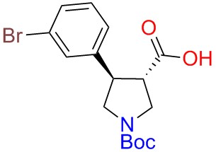 Boc-(+/-)-trans-4-(3-bromo-phenyl)-pyrrolidine-3-carboxylicacid