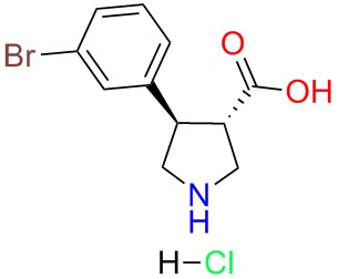 (+/-)-trans-4-(3-bromo-phenyl)-pyrrolidine-3-carboxylicacid-HCl