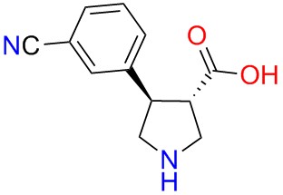(+/-)-trans-4-(3-cyano-phenyl)-pyrrolidine-3-carboxylicacid