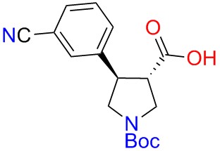 Boc-(+/-)-trans-4-(3-cyano-phenyl)-pyrrolidine-3-carboxylicacid