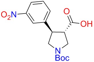 Boc-(+/-)-trans-4-(3-nitro-phenyl)-pyrrolidine-3-carboxylicacid