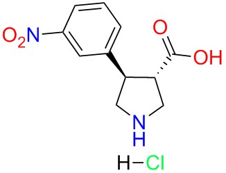 (+/-)-trans-4-(3-nitro-phenyl)-pyrrolidine-3-carboxylicacid-HCl