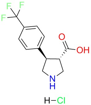 (+/-)-trans-4-(4-trifluoromethyl-phenyl)-pyrrolidine-3-carboxylicacid-HCl