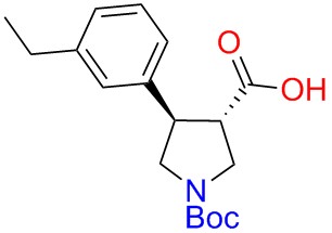 Boc-(+/-)-trans-4-(3-ethyl-phenyl)-pyrrolidine-3-carboxylicacid