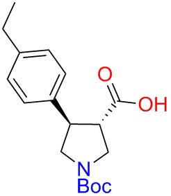 Boc-(+/-)-trans-4-(4-ethyl-phenyl)-pyrrolidine-3-carboxylicacid