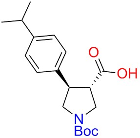 Boc-(+/-)-trans-4-(4-isopropyl-phenyl)-pyrrolidine-3-carboxylicacid