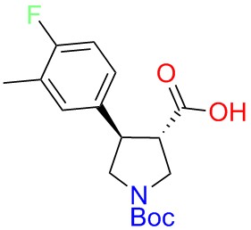 Boc-(+/-)-trans-4-(4-fluoro-2-methyl-phenyl)-pyrrolidine-3-carboxylicacid