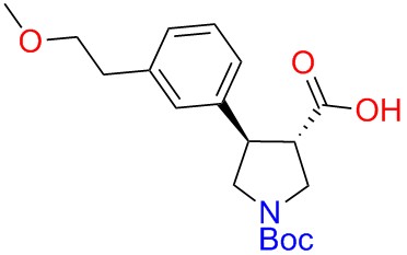 Boc-(+/-)-trans-4-[3-(2-methoxyethyl)-phenyl]-pyrrolidine-3-carboxylicacid