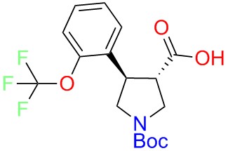 Boc-(+/-)-trans-4-(3-trifluoromethoxy-phenyl)-pyrrolidine-3-carboxylicacid