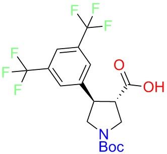 Boc-(+/-)-trans-4-(3,5-bis(trifluoromethyl)-phenyl)-pyrrolidine-3-carboxylicacid