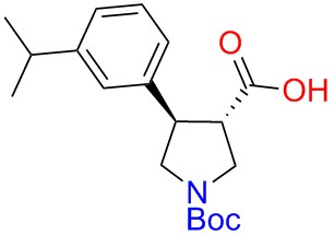 Boc-(+/-)-trans-4-(3-isopropyl-phenyl)-pyrrolidine-3-carboxylicacid