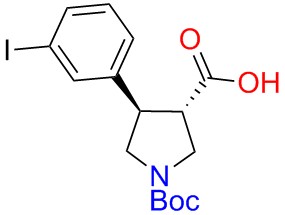 Boc-(+/-)-trans-4-(3-iodo-phenyl)-pyrrolidine-3-carboxylicacid