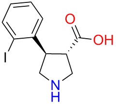 (+/-)-trans-4-(2-iodo-phenyl)-pyrrolidine-3-carboxylicacid